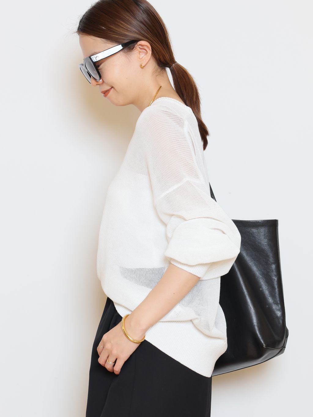 TONIC クルーネックプルオーバーのコーディネートスナップ（HASE