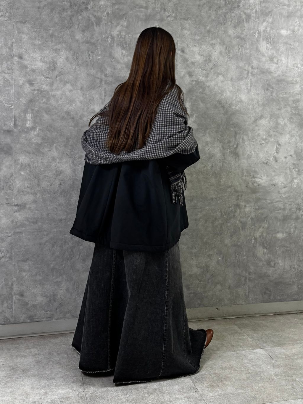 予約》ローンレース ハイネックパフブラウスのコーディネートスナップ