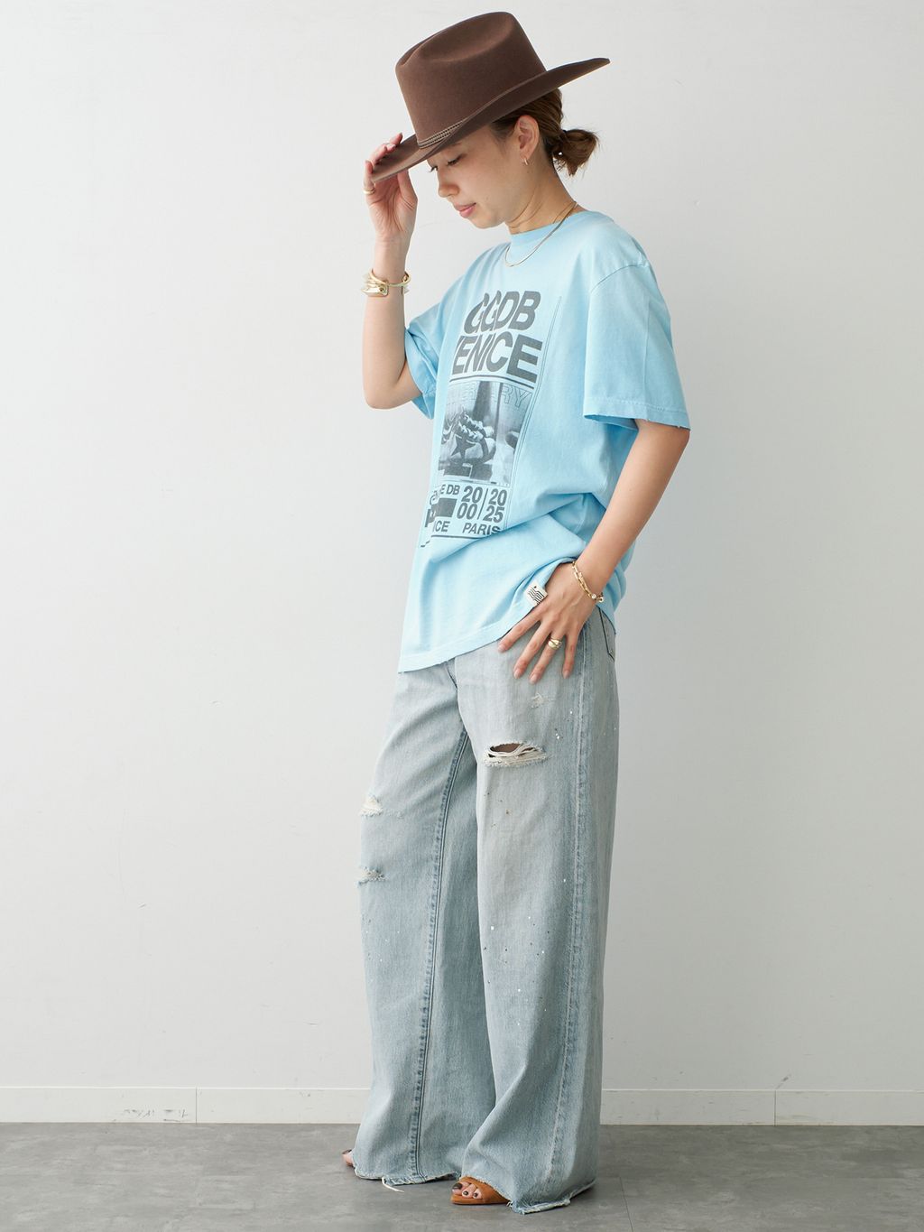 MUSEdeDeuxiemeClasse ATTCKBYJONBULL パンツ JOHNBULL/ジョンブル】 WIDE DAMAGE PANTSのコーディネートスナップ