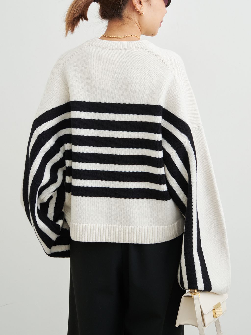 DeuxiemeClasse 【CINOH】ビックネックシャツ CINOH/チノ 】 BORDER CREWNECKのコーディネートスナップ（MIO