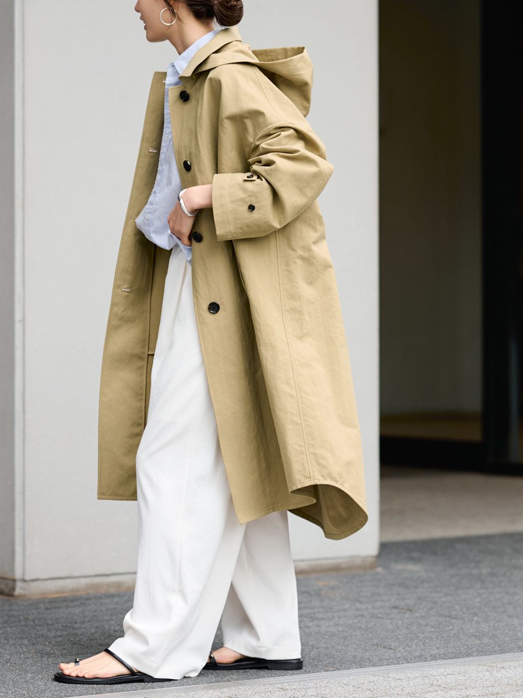 MINAMI＠コート ポンチョコートのコーディネートスナップ（minami）｜FRAMeWORK