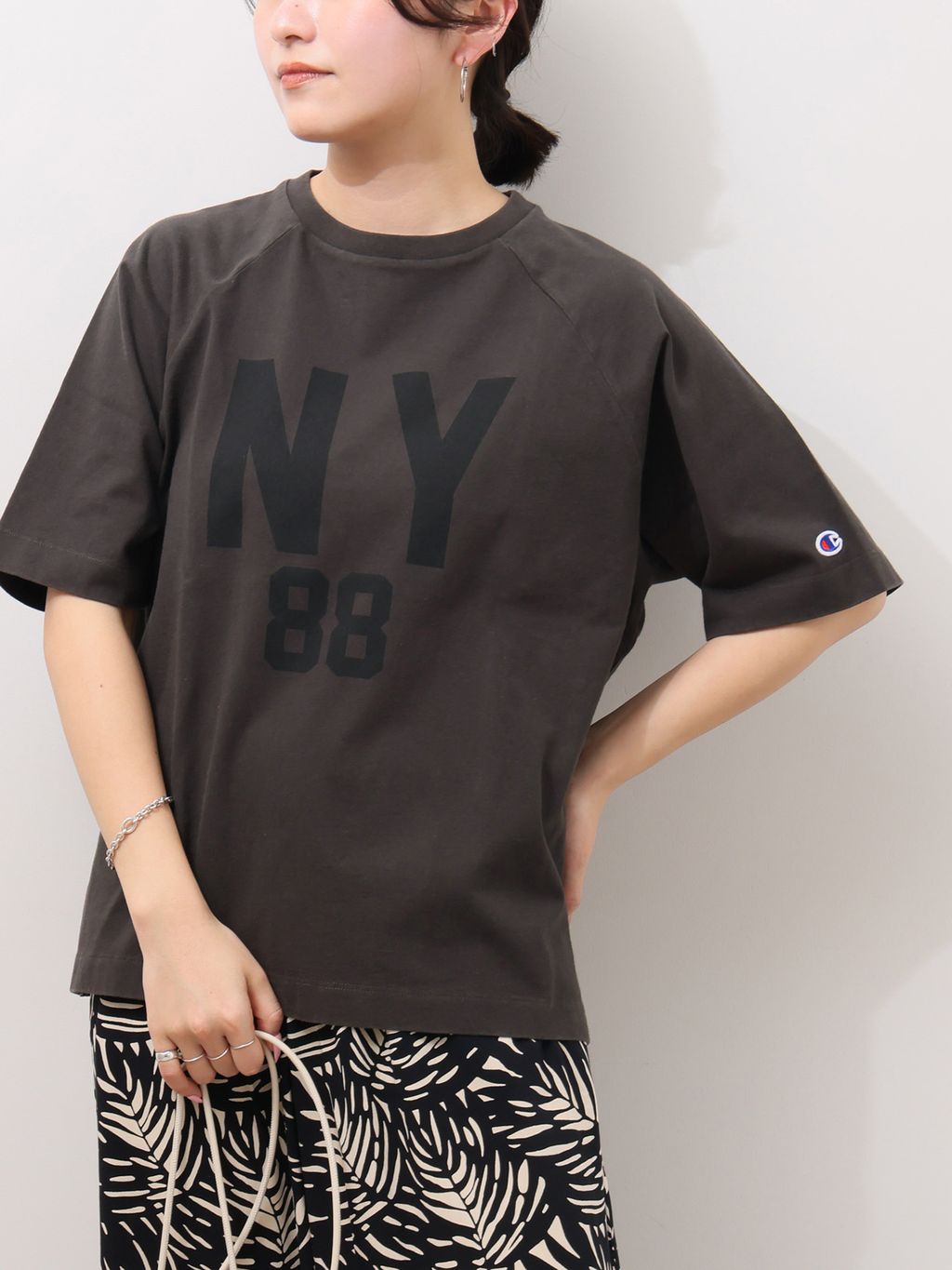 予約》別注【Champion/チャンピオン】16s/1 Jersey TEE Bleach Wash：T