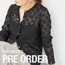 IENA フラワーレースカーディガン　タグなし未使用 PRE ORDER】新作のレースカーディガンが登場。今週の予約アイテム