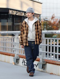 ROTOL × WISM別注 Ombre Check Flannel Shirtのコーディネートスナップ