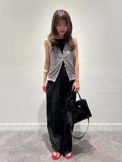手洗い可》IENA LA BOUCLE シアーニットバイカラーベストの