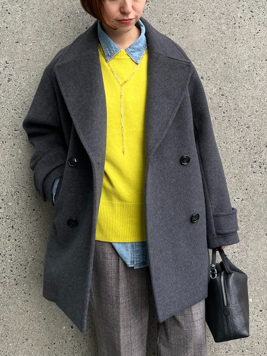 S160ビーバーPコートのコーディネートスナップ（yuko）｜Spick & Span