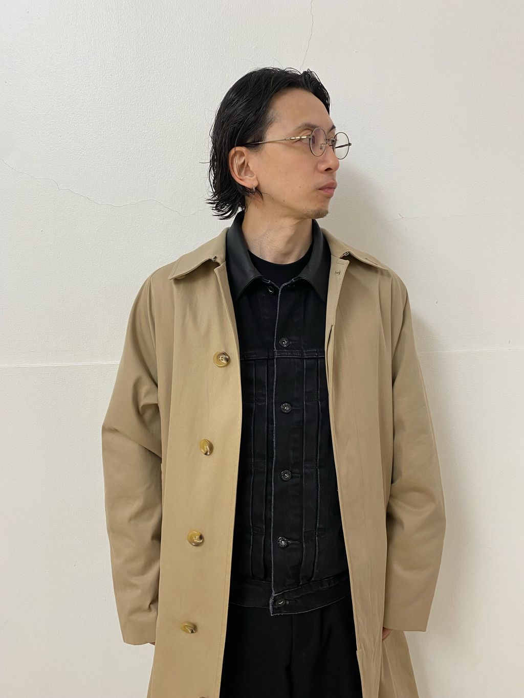 L`etiquette × EDIFICE】ライダーコートのコーディネートスナップ