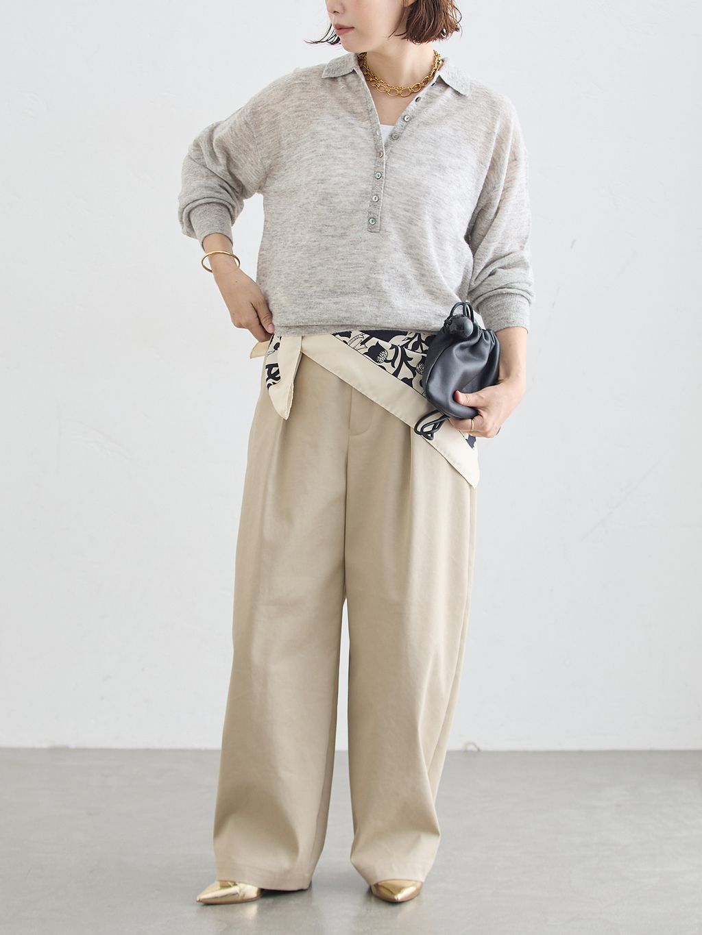 追加6》CP タックチノパンツのコーディネートスナップ（yasu