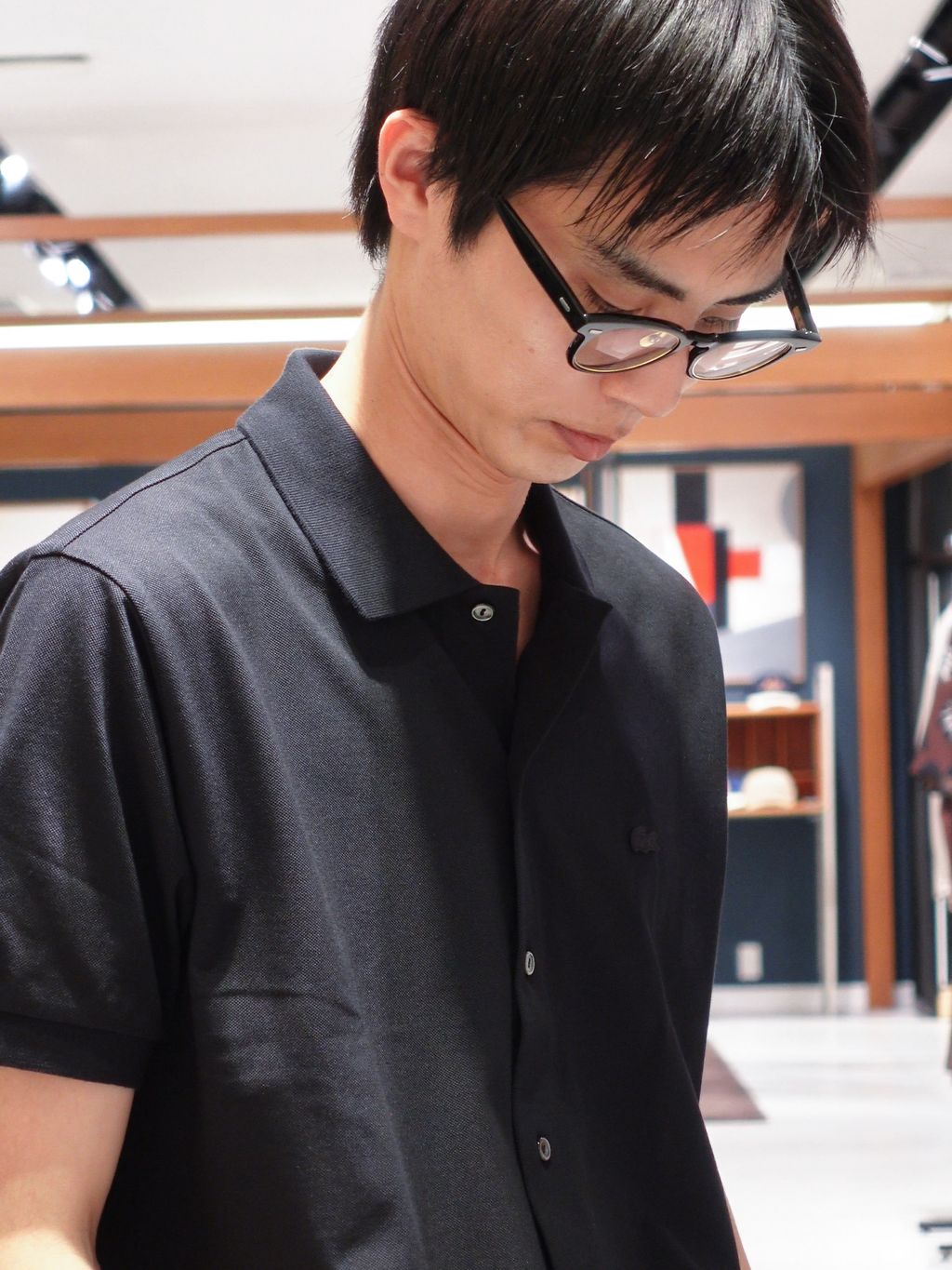 LACOSTE(ラコステ) 別注 COOLMAX フルオープン 半袖ポロシャツの