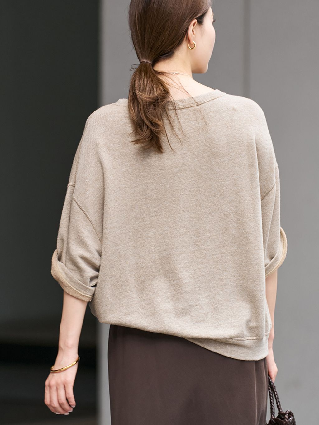 ≪追加≫LINEN TERRY LOOSEプルオーバー2のコーディネートスナップ