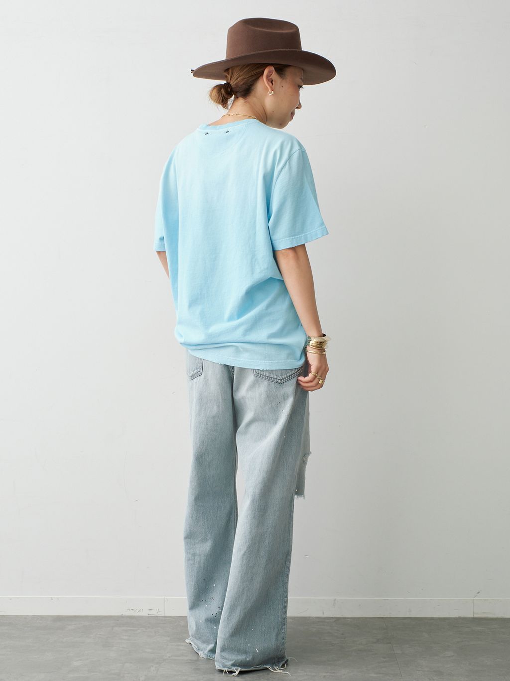 JOHNBULL/ジョンブル】 WIDE DAMAGE PANTSのコーディネートスナップ