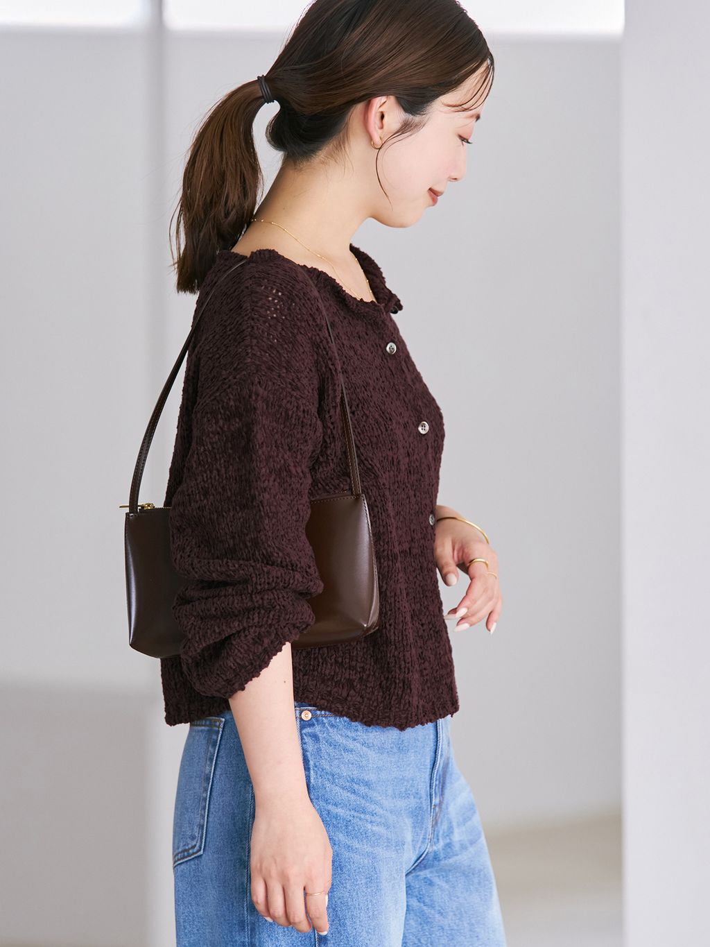 一部店舗・WEB限定追加予約》Fringe yarn カーディガン 3の