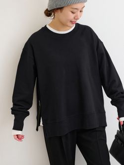 裏毛サイドジッププルオーバーのコーディネートスナップ（Keito 