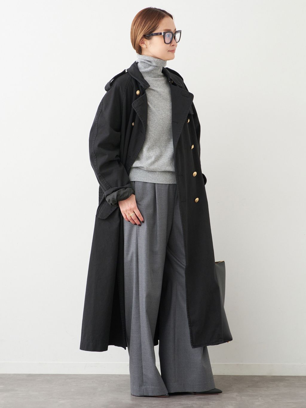 CAPRI タートルネック プルオーバーのコーディネートスナップ（MIZU