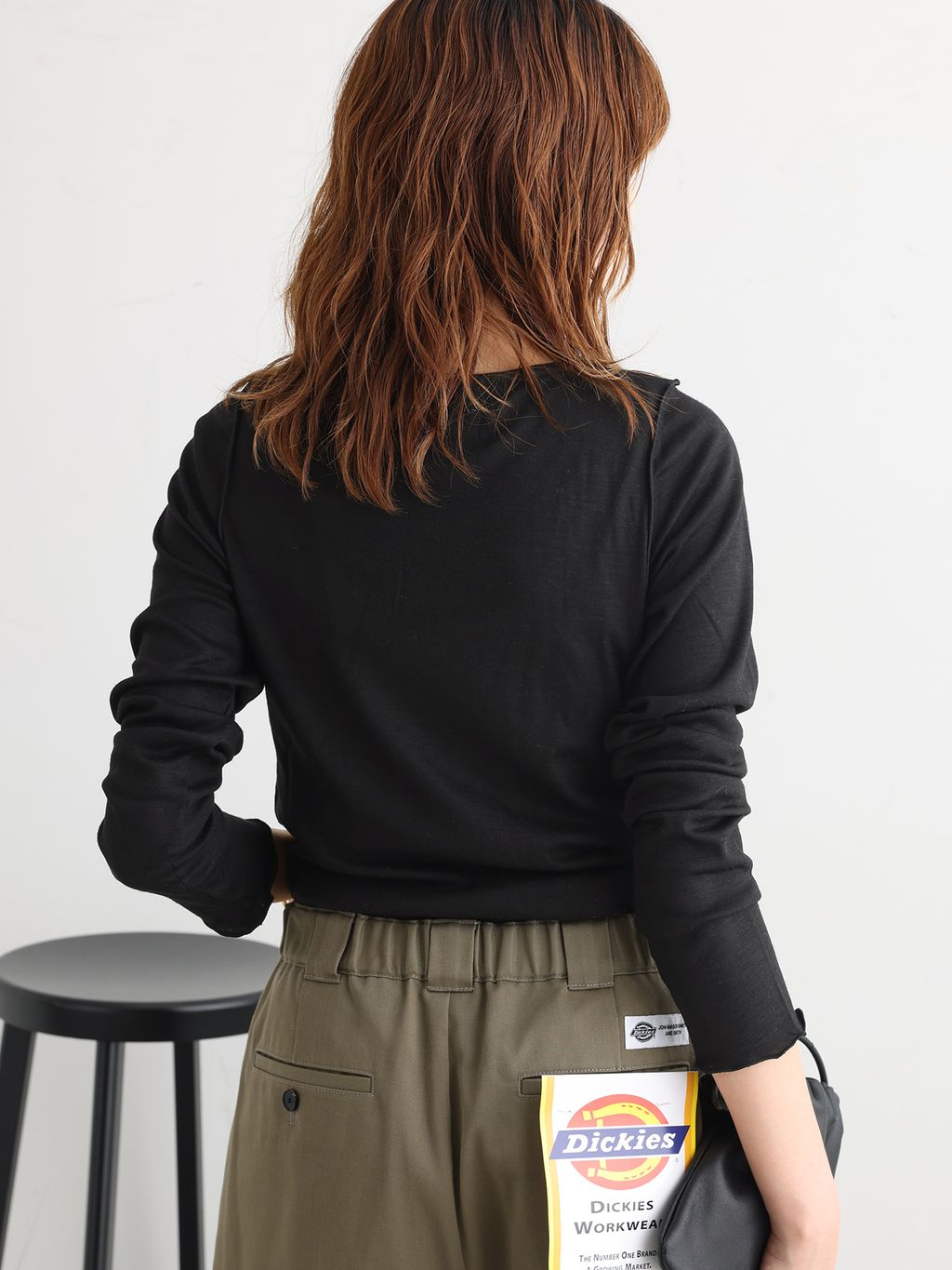 ジェーンスミス　プルオーバー JANE SMITH/ジェーンスミス WOOL RIB FRONT STRING PULLOVER プル