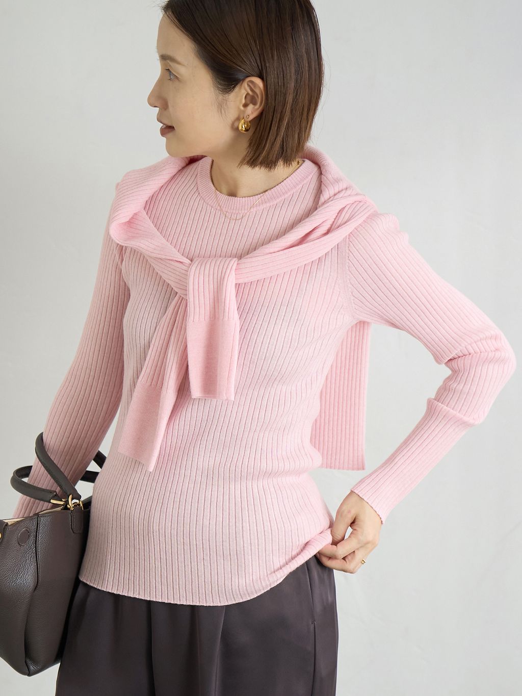 IENA イエナ ピンク メリノクールネックプルオーバー 美品 定価17600円