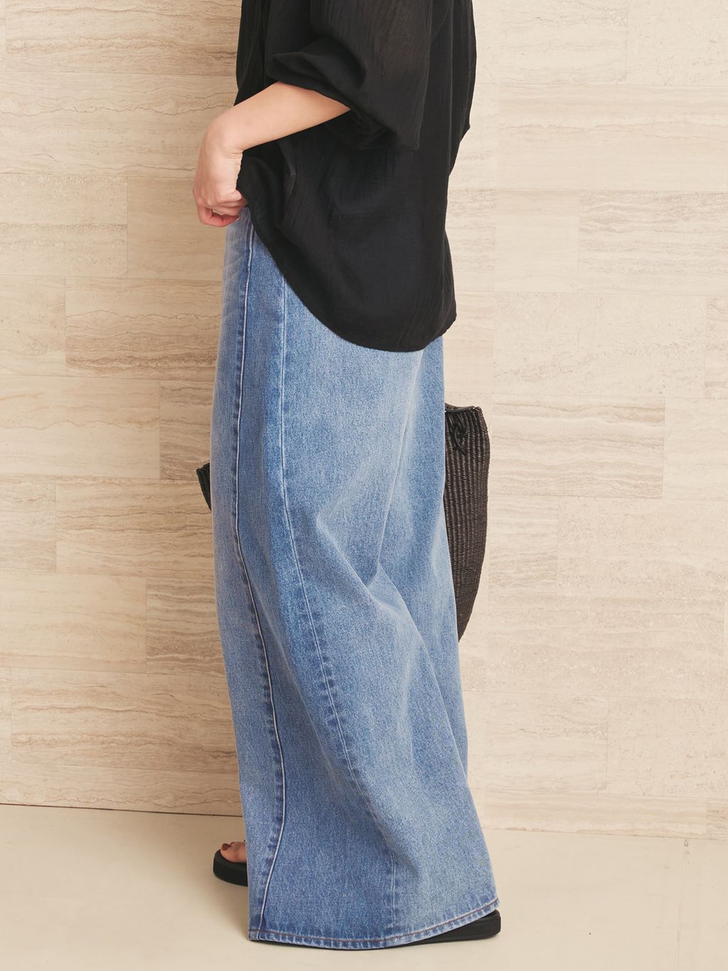 le / ル NATURAL COTTON SHIRRING ブラウスのコーディネートスナップ