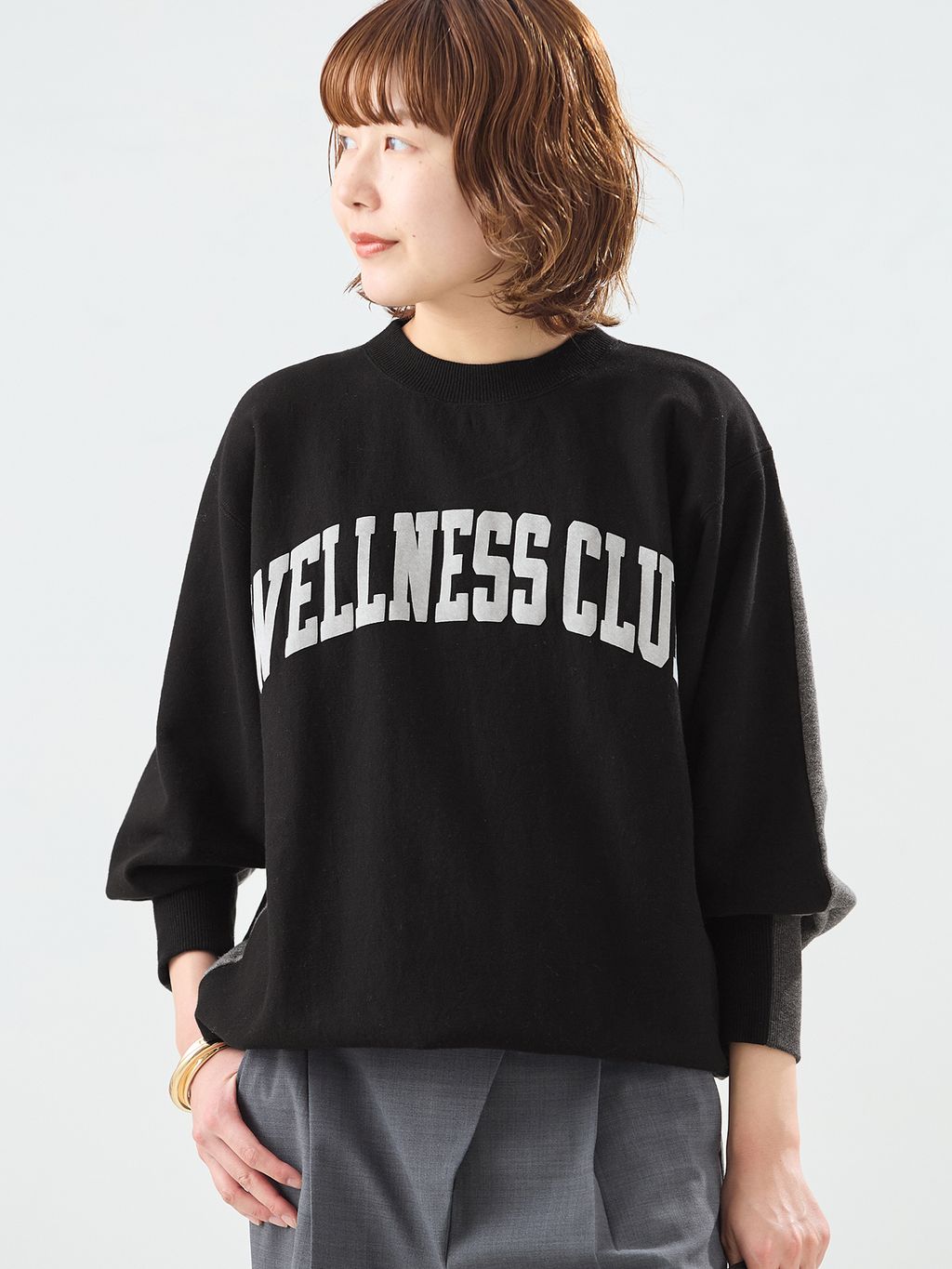 予約》別注【INSCRIRE/アンスクリア】ハイブリッドスウェットの