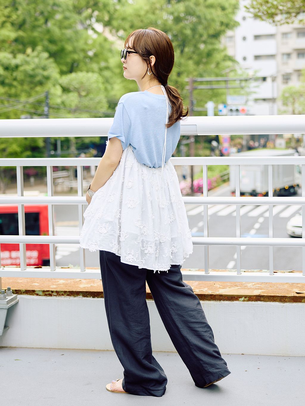crinkle crinkle crinkle SLOBE別注 embroidery camisoleの