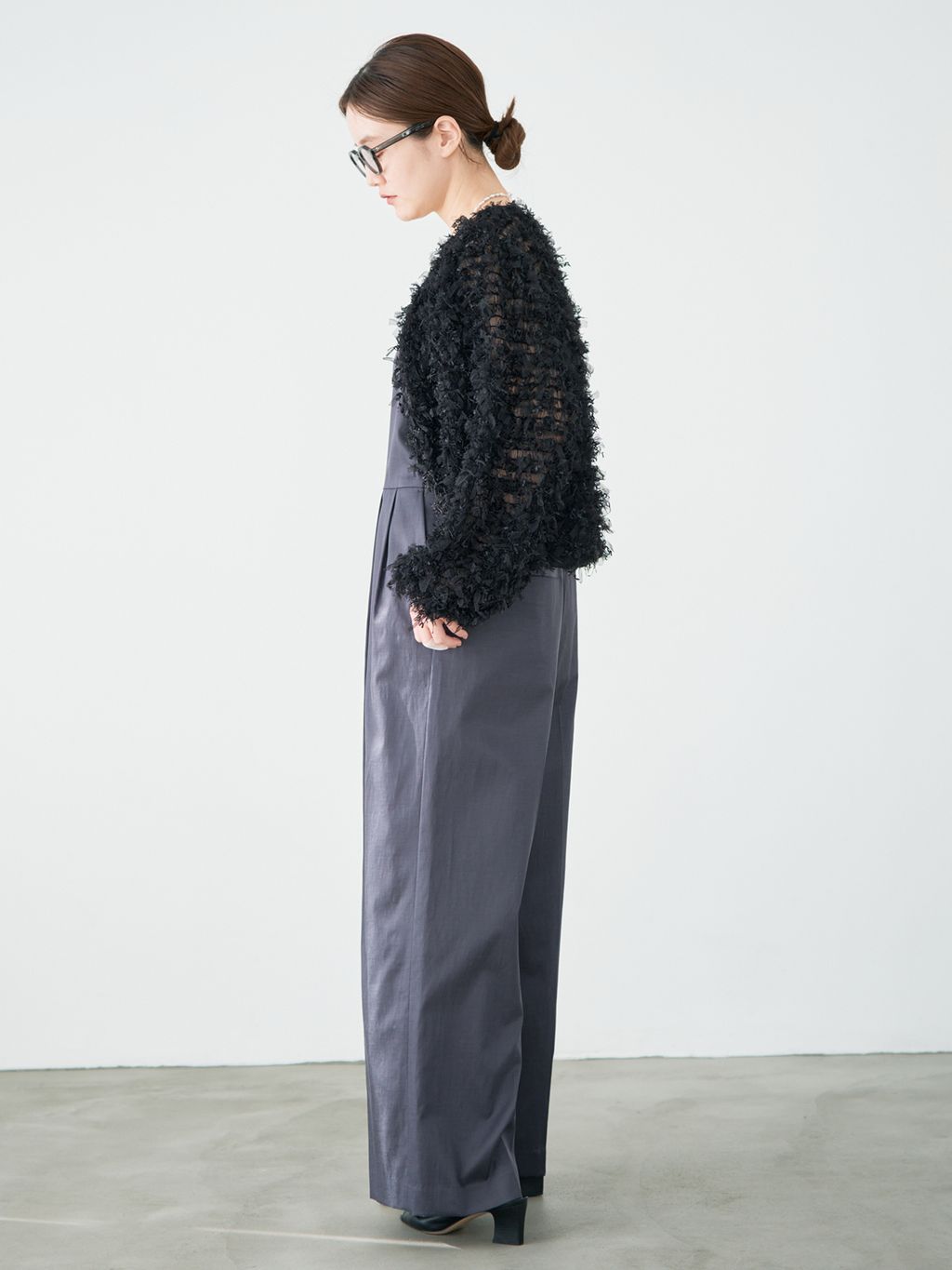 追加予約》チュールテープ カーディガンのコーディネートスナップ