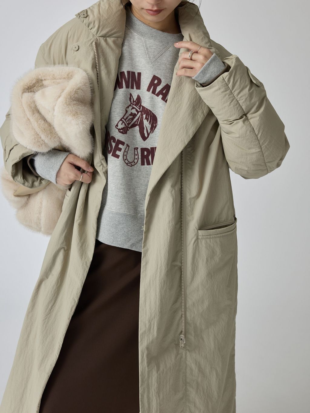 2枚セット/マルチWAY》s.oyamadaコラボダウンコートのコーディネート