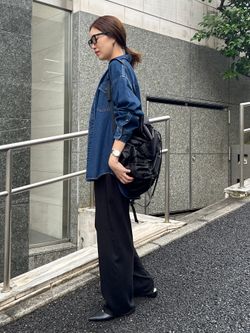 WEB限定/追加》LE DENIM BDUデニムシャツのコーディネートスナップ