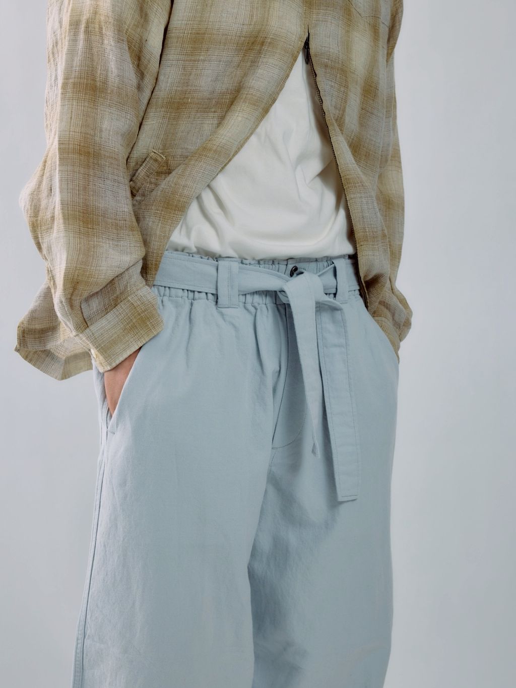 Stead / リネン オンブレ ジップ シャツのコーディネートスナップ