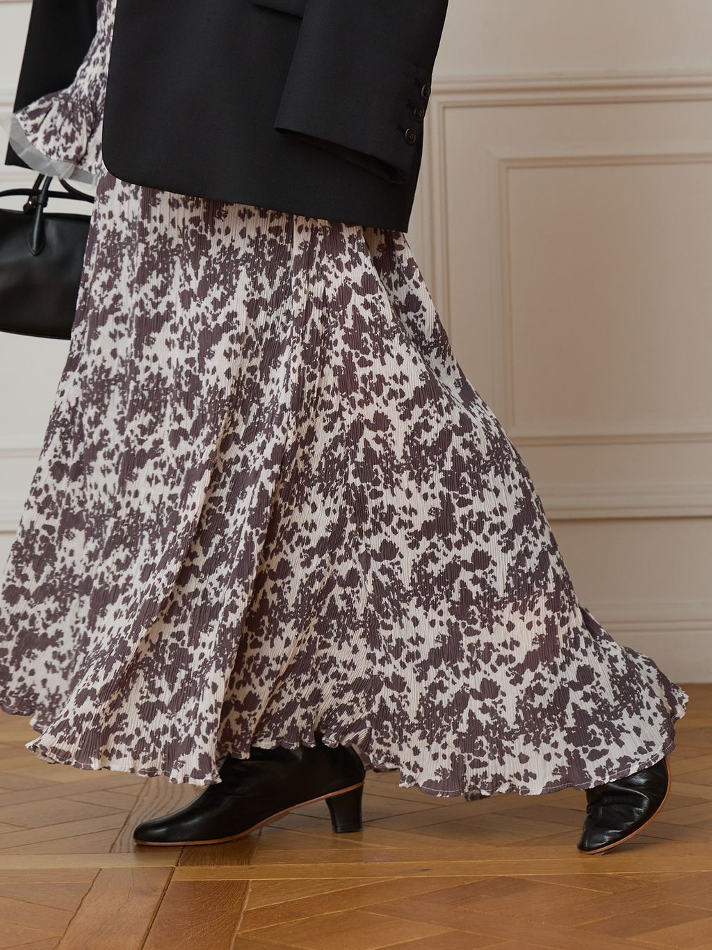 IENA LA BOUCLE プリントプリーツワンピースのコーディネートスナップ