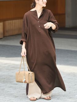 追加予約》ソフトガーゼ2WAYワンピースのコーディネートスナップ