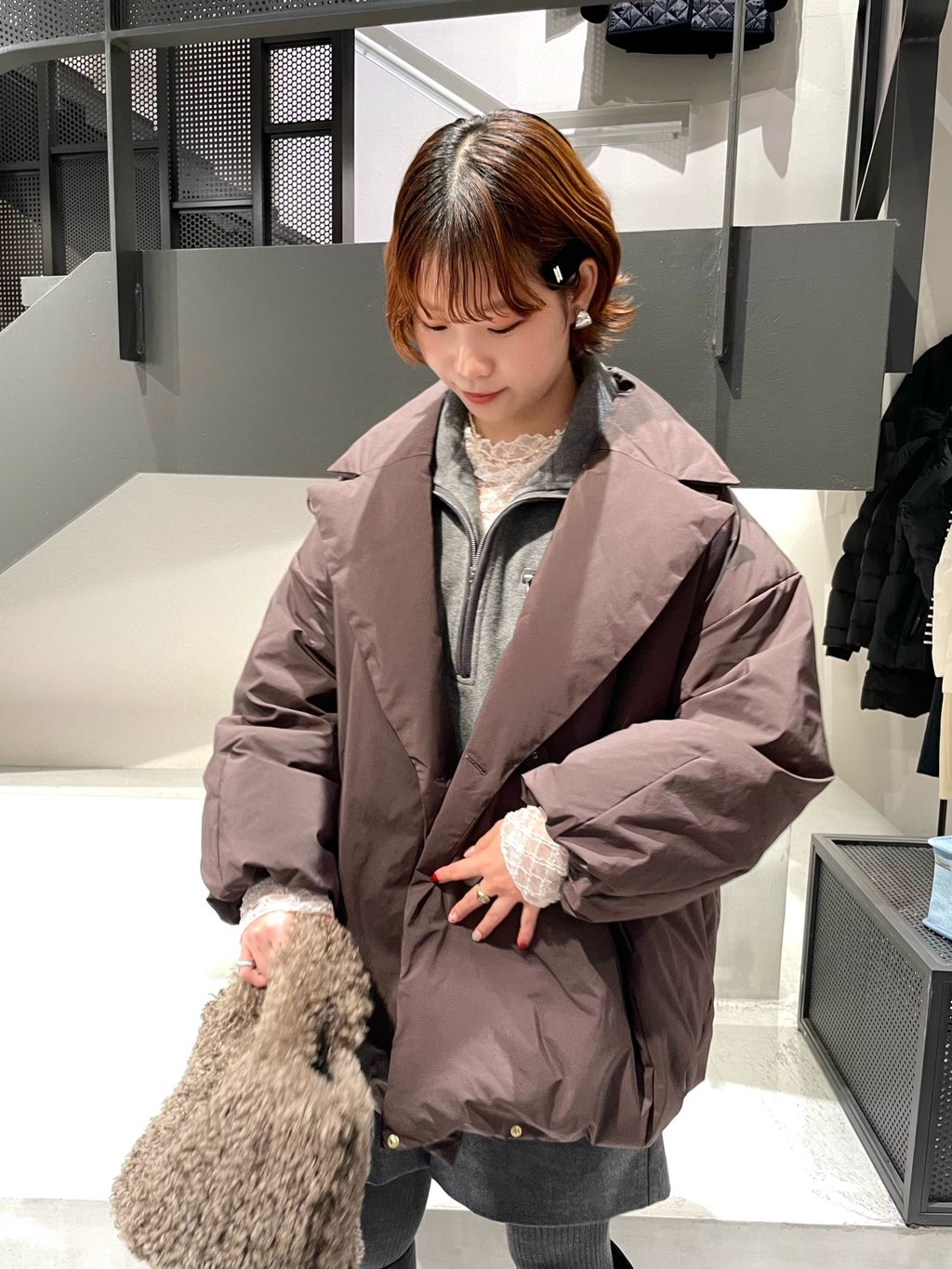 追加》ARTIROSA 撥水テイラーコクーンダウンのコーディネートスナップ