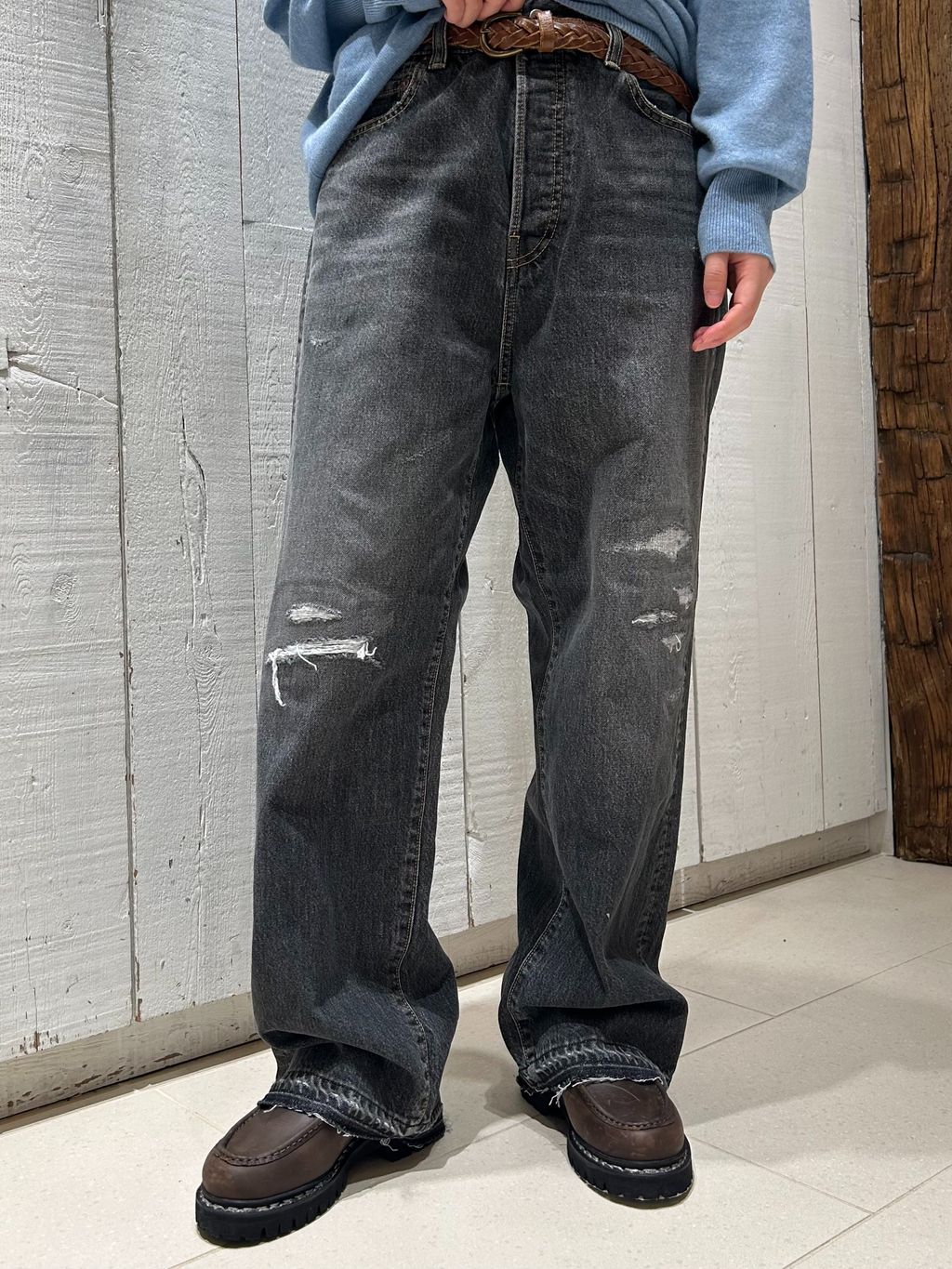 13OZデニム ダメージ5PKのコーディネートスナップ（N.H）｜journal