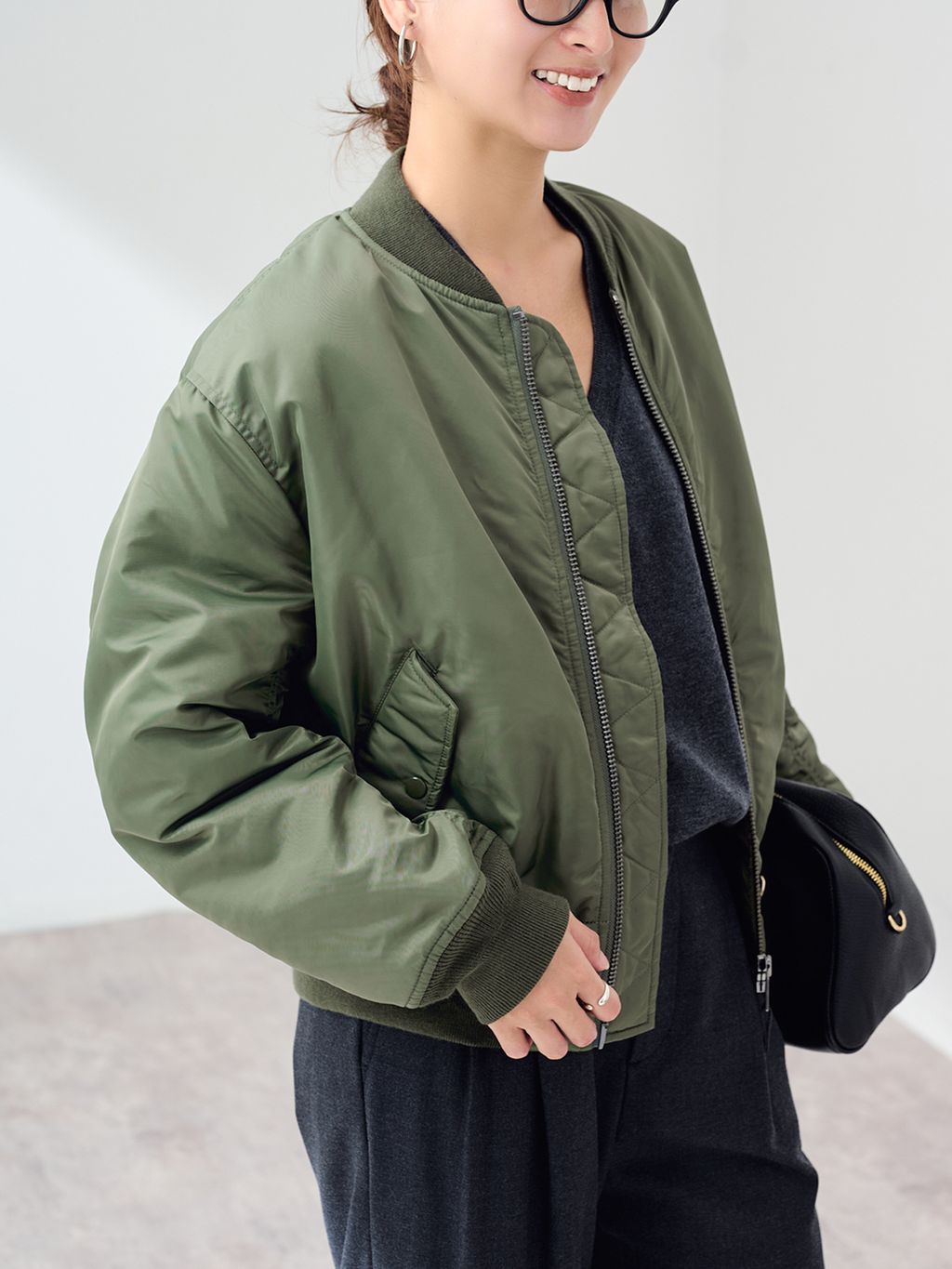 ≪予約≫TOP KHAKI/トップカーキ MA-1ナイロンジャケットの