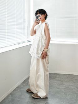 追加3》バテンレース キャミブラウスのコーディネートスナップ（KS