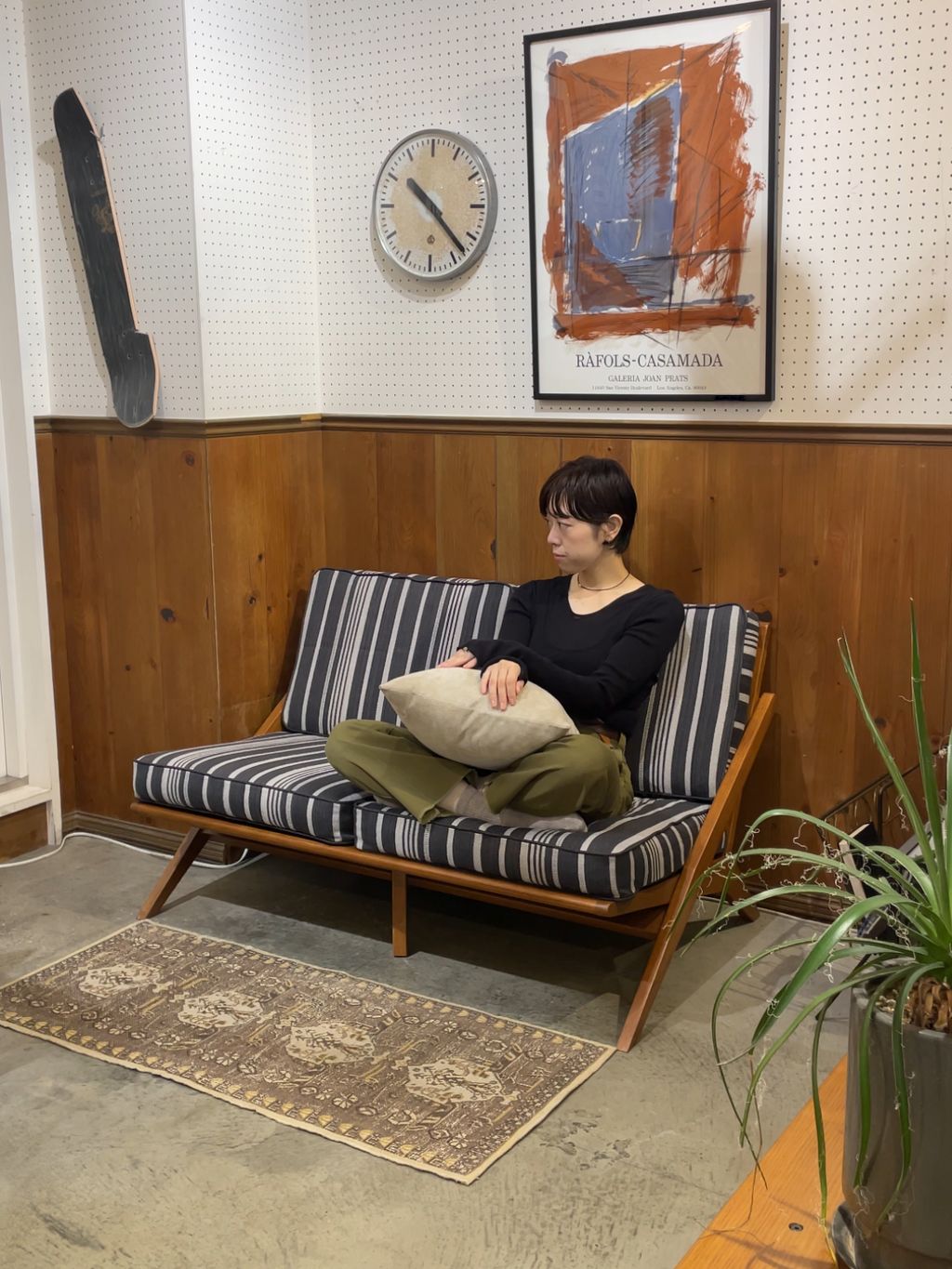 GHENT SOFA 2P COVER STRIPE(GRY) ヘント ソファカバーの 