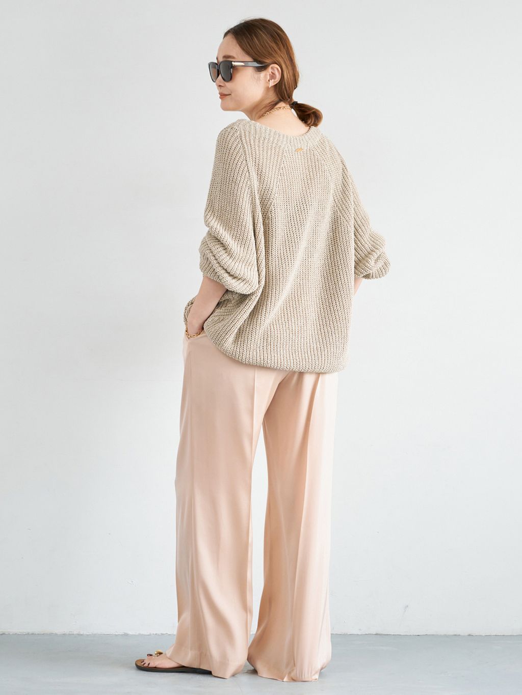 Lily Linen アゼ プルオーバーのコーディネートスナップ（MIZU