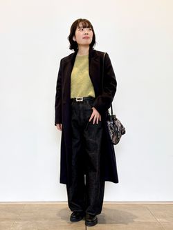 カシミヤMIXウールチェスターコートのコーディネートスナップ（SATOU