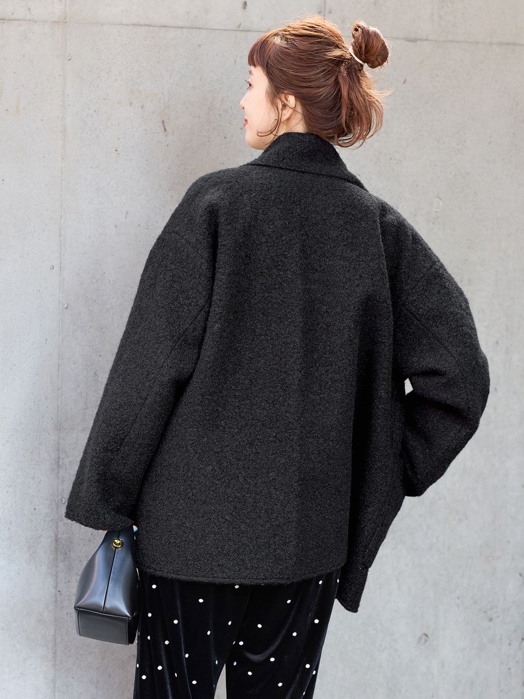 追加》ブークレージャージ着流しコートのコーディネートスナップ