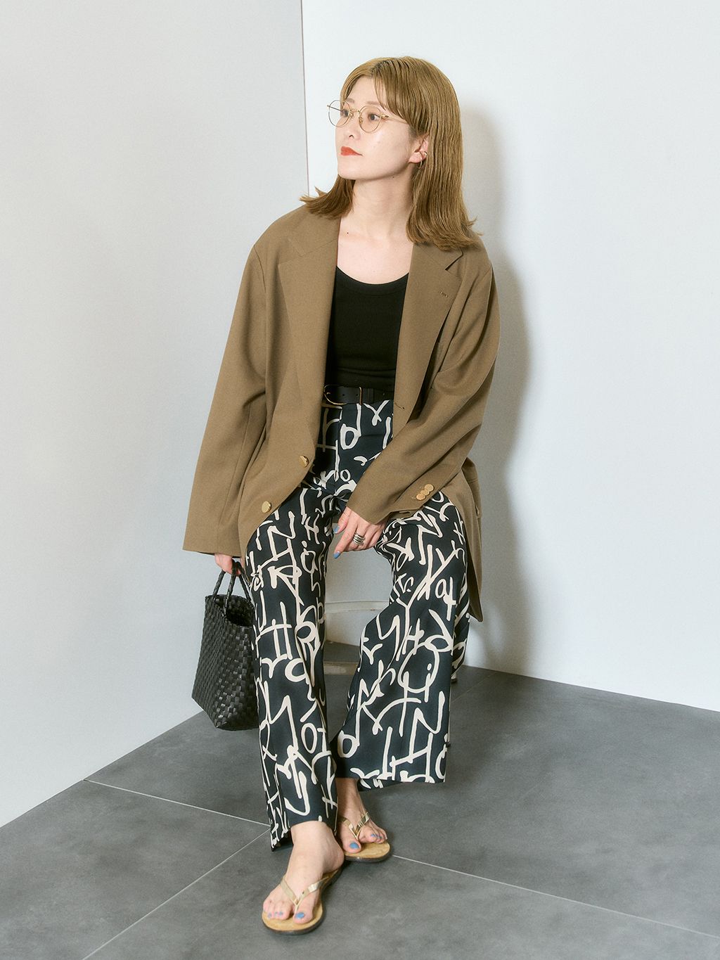 HARDYプリント2タックパンツのコーディネートスナップ（RIKA）｜Spick