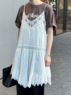 追加》リバーレースキャミワンピースのコーディネートスナップ（nabe