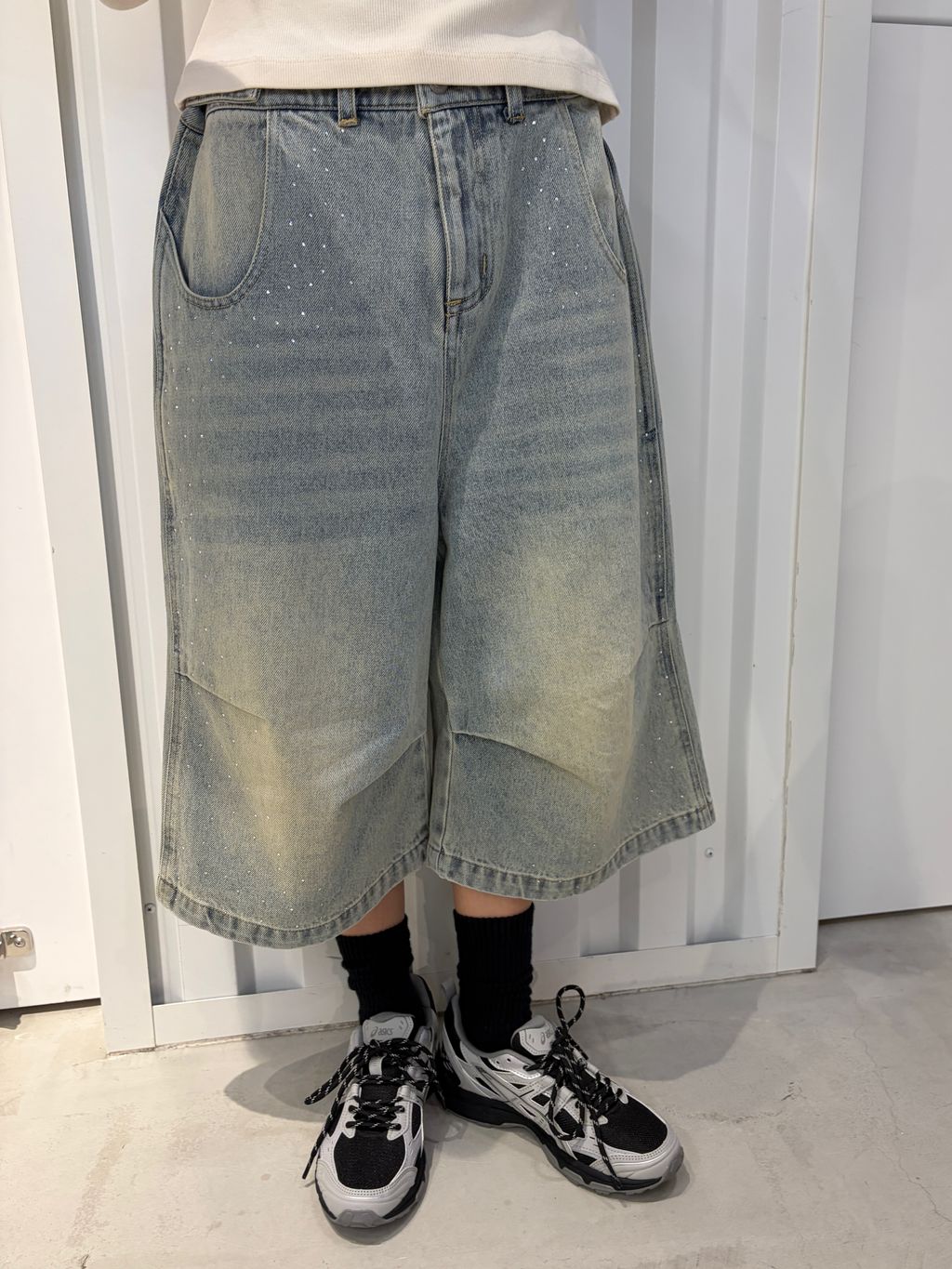 ラインストーン デニムショーツ / J Rhine Stone Denim Shortsの