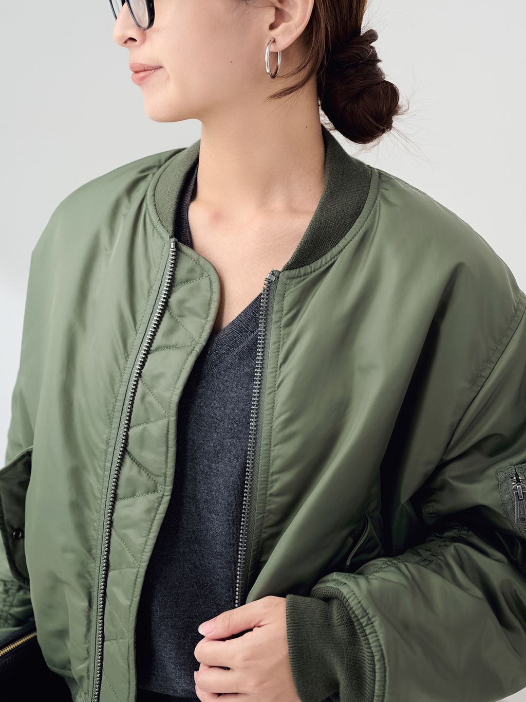 TOP KHAKI/トップカーキ MA-1ナイロンジャケットのコーディネート