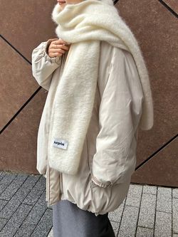 ウォッシャブル中綿モンスターパーカーブルゾンのコーディネート