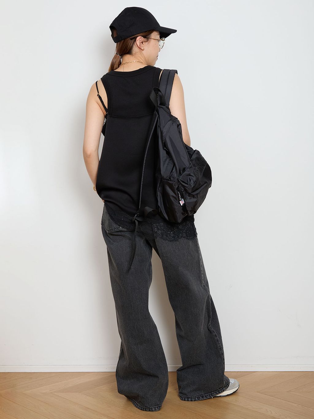 Lace Trimmed キャミソールのコーディネートスナップ（HASE）｜MUSE de