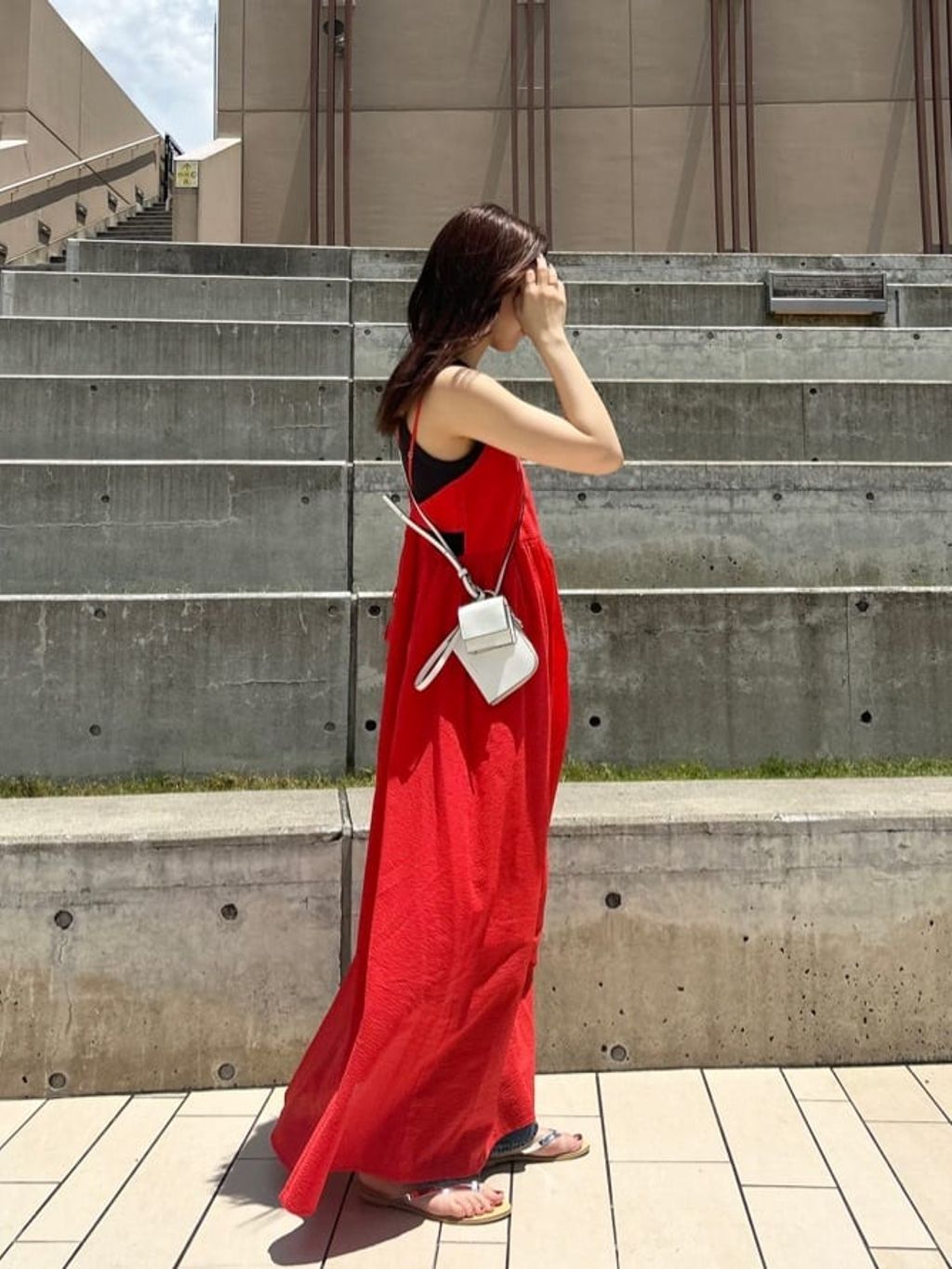 S.Shiori*S コットンサッカーキャミワンピースのコーディネート