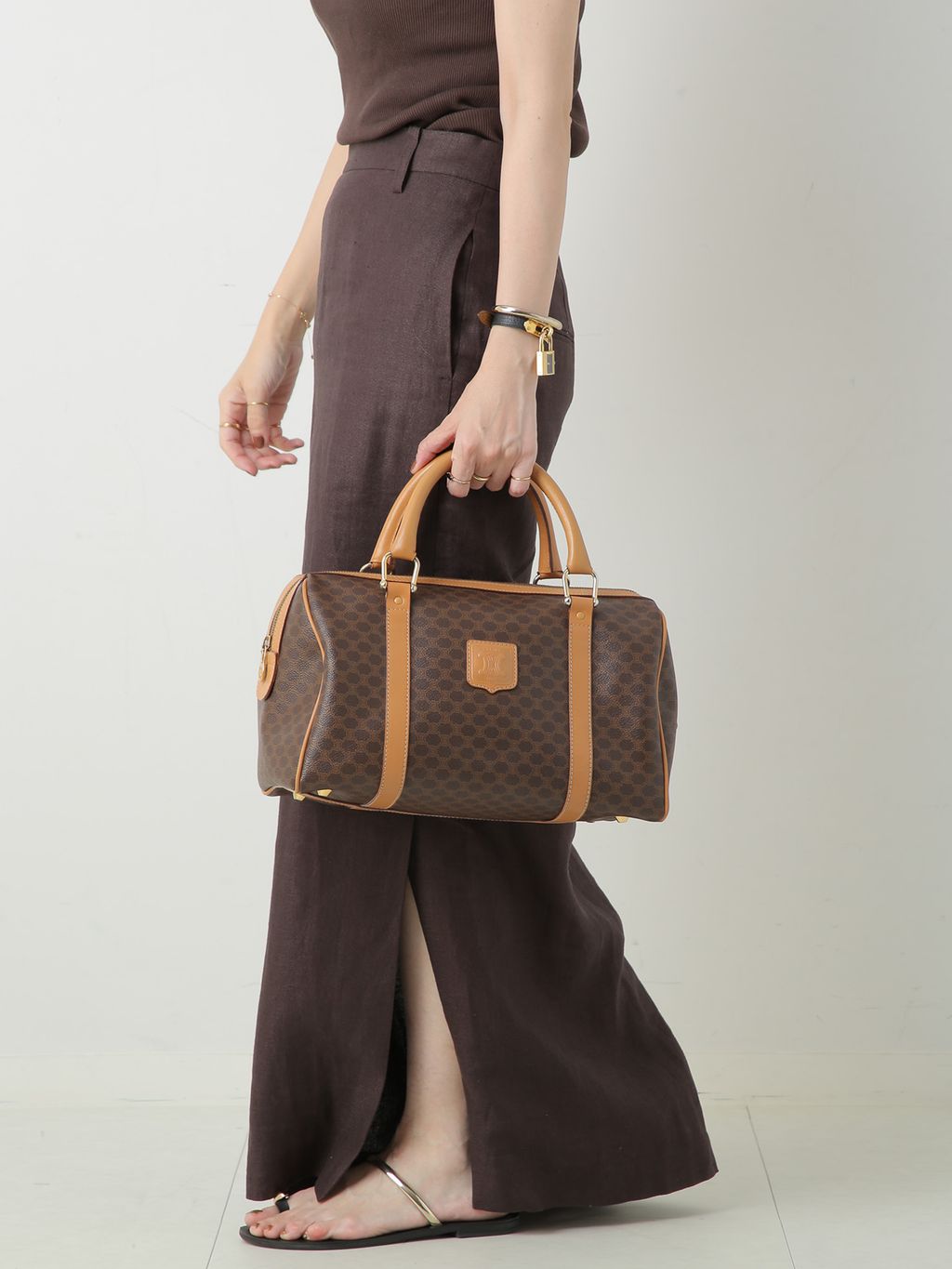 VINTAGE CELINE/セリーヌ】ボストンバッグ 30 macadamのコーディネート