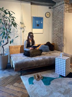 大型商品》HABITAT SOFA BED 200cm BEIGE ハビタソファ ベットの