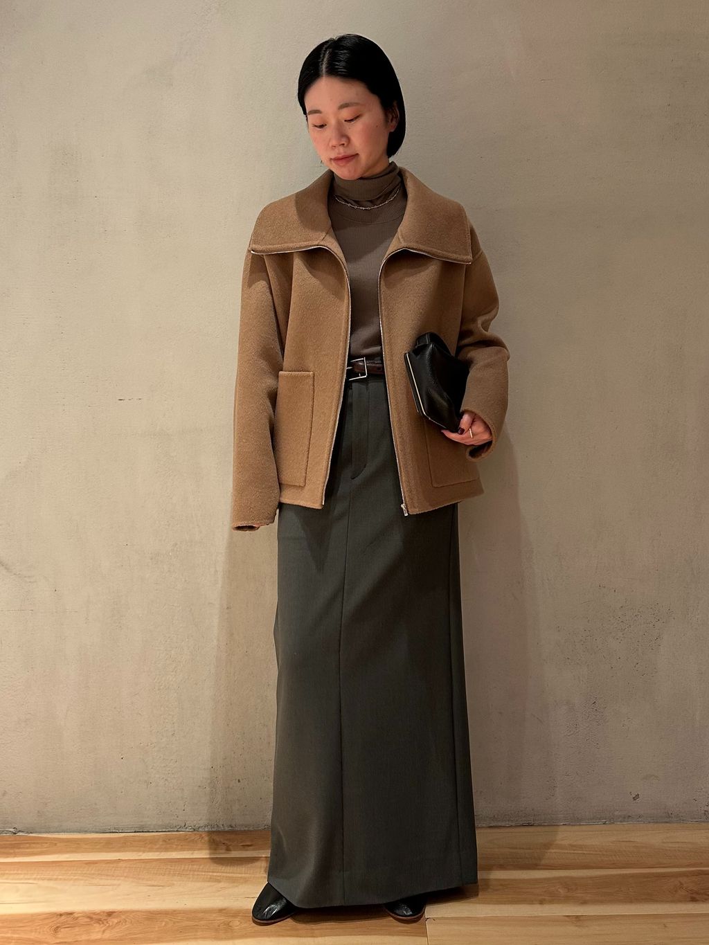 R'IAM スタンドZIPコートのコーディネートスナップ（hina）｜Plage