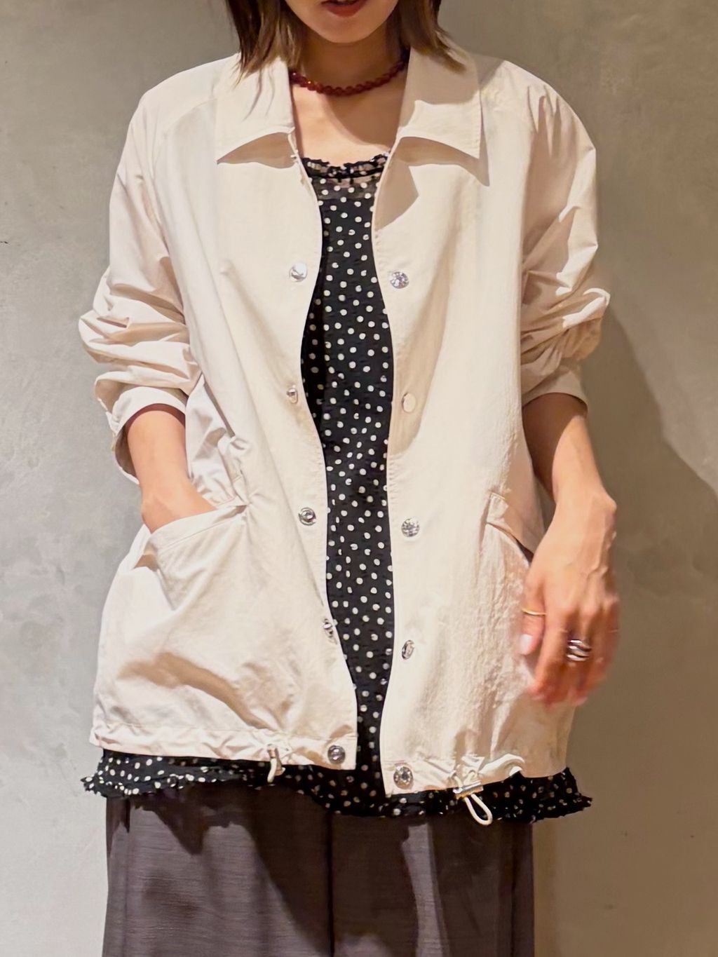 IENA LA BOUCLE シアードットタンクブラウスのコーディネートスナップ
