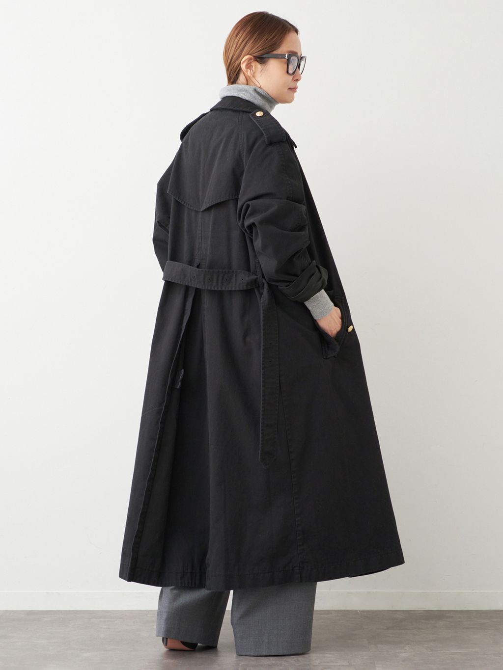 DENIMIST/デニミスト】OVERSIZED TRENCH COATのコーディネートスナップ