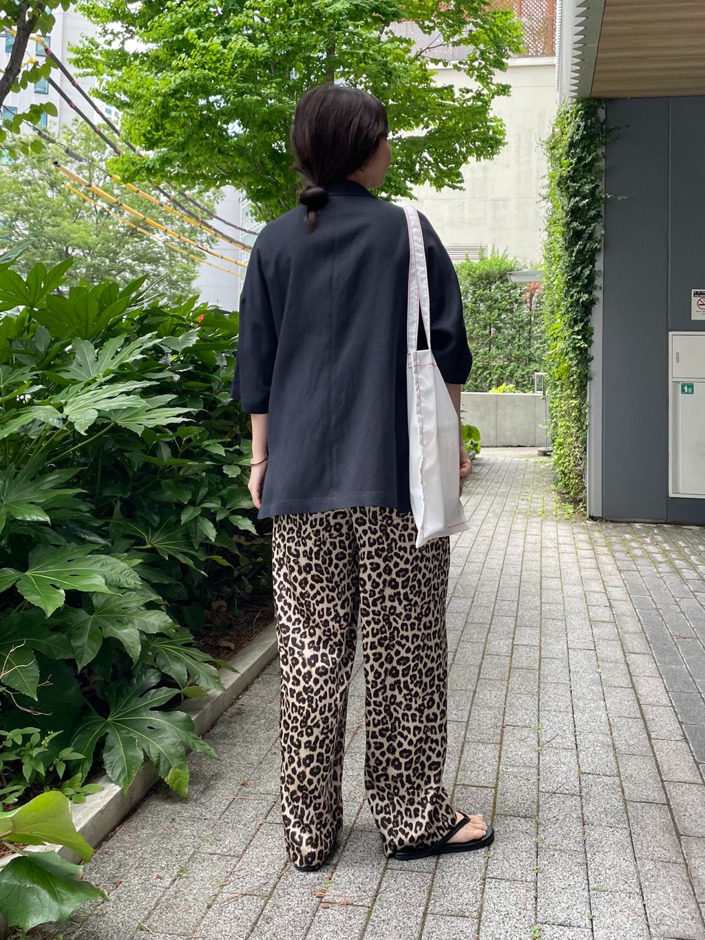 追加2予約》リネンレーヨンハーフスリーブジャケットのコーディネート